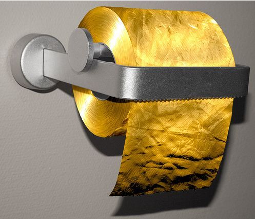 黄金卫生纸三层22k黄金纸,130万美元,被公认是一次性奢侈品中的
